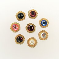 カボション ビジュー パーツ レトロな貼り付け DIY センターパーツ 透かし パール アクリルストーン ハン…