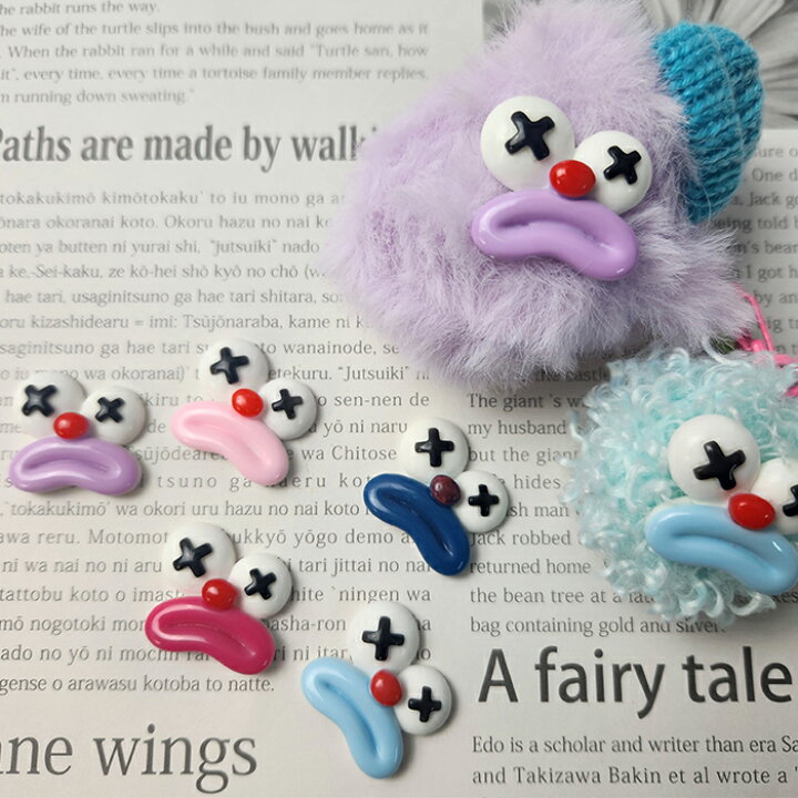 楽天市場】プラパーツ 顔 フェイス デコパーツ 貼り付け ピエロ ワーク  