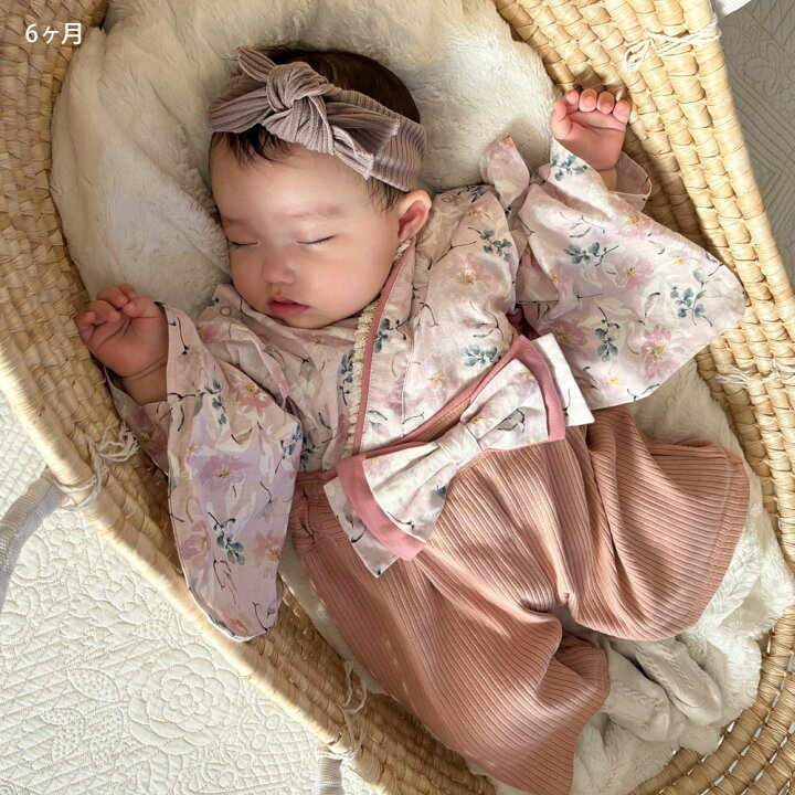 楽天市場】袴ロンパース ベビー 70cm 女の子 男の子 こどもの日 服 