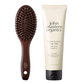 John Masters Organics-ジョンマスターオーガニック-ギフトセット（アウトバスキット)ギフト 　ブランド　可愛い　エレガント　オーガニック　ボックス入　敏感肌　優しい　ヘアケア　バスタイム　ヘアミルク　ブラシ　櫛　送料無料