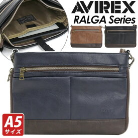 アヴィレックス ショルダーバッグ AVIREX レディース アビレックス 2way ショルダーサコッシュショルダー クラッチバッグ 斜めがけ 斜めがけバッグ 通学 通勤 女性 女の子 タブレット収納 ミリタリー 黒 A5 おしゃれ 人気 LARGA ラルガ AX2030