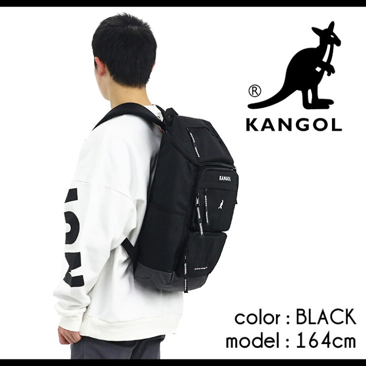楽天市場 リュック 通学 カンゴール Kangol 人気 通学リュック スクエア 四角 リュックサック おしゃれ レディース 女性 女の子 デイパック バックパック バッグ 通学用 通勤 かわいい ブラック B4 ブランド 学生 大人 シンプル カンガルー 高校 中学 Kgsa Bg0146