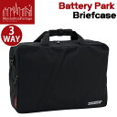 【ポイント10倍】 ManhattanPortage マンハッタンポーテージ 正規品 Battery Park Briefcase バッテリー パーク ブリーフケース ビジネスバッグ メンズ 3way ブラック MP1743
