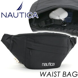 【2024新作】 NAUTICA ノーティカ ウエストバッグ メンズ レディース ユニセックス ボディバッグ ウエスト ボディ バッグ カバン ウエストポーチ ヒップバッグ ヒップポーチ サブバッグ 男性 アウトドア 旅行 黒バッグ ブラック 黒 ナイロン 370-7010