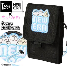 ニューエラ NEW ERA ちいかわ ハチワレ うさぎ ショルダーバッグ 正規品 スクエア ショルダーポーチ ネックポーチ バッグ カバン ミニショルダー ミニバッグ 斜め掛け 旅行 散歩 サブバッグ アウトドア レディース ブラック 黒 シンプル 【NKP】 Square Neck Pouch