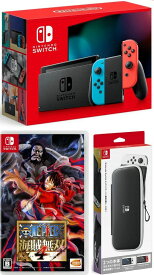 【無料ラッピング対応】Nintendo Switch Joy-Con(L)/(R) ネオン+ONE PIECE 海賊無双4 （ソフト）+ キャリングケース任天堂スイッチ 本体クリスマスクリスマスラッピングお誕生日