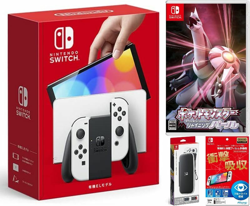 日本公式販売店 NintendoSwitch(有機ELモデル)Joy-Con(L)(R)ホワイト 家庭用ゲーム本体