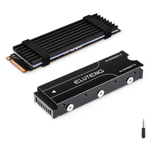 ELUTENG M.2 SSD ���ʃq�[�g�V���N PS5 / PC�p ��p���W�G�[�^�[�t�B�� 77mmx22mmx6mm �A���~�j�E������ ���t���ȒP ���M�V�[�g �T�[�}���V���R���p�b�h4���t�� �M�ጸ M.2 SSD Heatsink