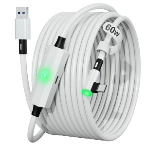 �y2026�ŐV�^�zVR �����N�P�[�u�� 5M ? Meta Quest 1/2/3/3S�EPICO4�EPC VR�Ή�/USB-A to USB-C / PD60W�}���[�d�EUSB3.2 Gen1 5Gbps�����]�� /
