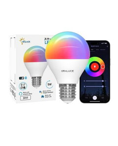 ORALUCE �X�}�[�g LED�d�� E17���� 40W���� �������F �X�}�[�g���C�g �}���`�J���[ 1600���FRGB �����F~�d���F Alexa/Google Home�Ή� �n�u�s�v ���u���� �戵�������t 1�� LDA5F-E17