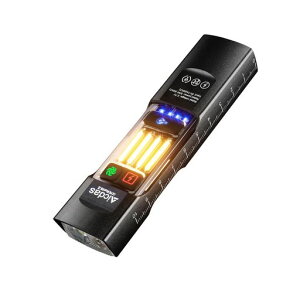 Aicdas Mini LED �����d�� EDC �t���b�V�����C�g �[�d�� 680 ���[���� 16 �_�����[�h 7 �F���� (RGB/UV �t��) USB-C �[�d �}�O�l�b�g���� IPX4 �h�� �L�����v/�o�R/�ނ�/�ً}�p