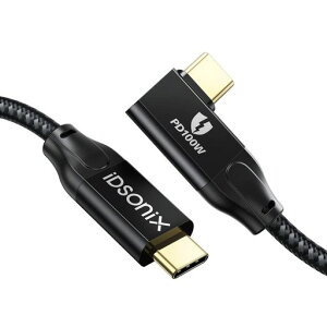 USB Type-C �P�[�u��(0.5m�AL���^) iDsonix100W PD�}���[�d USB3.2 Gen2x2 �^�C�vc �P�[�u��20Gbps�����f�[�^�]�� 4K@60Hz�f���o��E-marker�`�b�v���� MacBook/MacBook