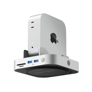 Yottamaster Mac mini M4 �h�b�L���O�X�e�[�V�����A9-IN-1 USB-C�n�u 10Gbps�����]��2280 SATA/NVME M.2 SSD�O�t���P�[�X�AMac mini M4 �X�^���h