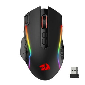 Redragon M810 Pro �Q�[�~���O�}�E�X ���C�����X 2.4GHz ����/�L���ڑ� 10000DPI 8�v���O�����{�^�� �A�˃{�^������ �ő�45���ԘA���g�p RGB�o�b�N���C�g PC/Mac/�m�[�g�p�\�R���Ή� �u���b�N