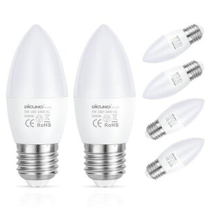 �y�����FRa98�zDiCUNO LED�d�� E26���� �V�����f���A �����F 40W�`���� 5W 450LM 5000K �S���� �ȃG�l AC100V-240V �񒲌� 6��