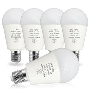 [5�Z�b�g] HXWY 6W E17 LED �d�� E17���� ������Ή� 60W�`���� �ȃG�l ���P�x �L�z�� 700LM 100V PSE�F�؍ς� LED E17�d�� �ƒ�Ɩ��⏤�ƏƖ��� �����F 5300K