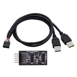 cablecc �f���A��USB 3.1 �t�����g�p�l���\�P�b�g �L�[-A Type-E - USB 2.0 Type-A & 9�s�� 10�s�� ���C���{�[�h�w�b�_�[ �I�X�P�[�u�������A�_�v�^�[