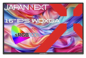 JAPANNEXT 16�C���` ���o�C�����j�^�[ IPS �p�l�� WQXGA 2560x1600�𑜓x �X�}�[�g�P�[�X�t�� (USB/Type C/MAC PC�Ή�/�X�s�[�J�[���� / sRGB100% / �����) JN-MD-IPS16WQXGAR