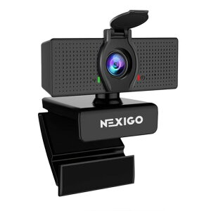 NexiGo N60 1080P�E�F�u�J�����A�}�C�N�t���A�����\�Ȏ���p�A�Y�[���@�\�A�\�t�g�E�F�A����ƃv���C�o�V�[�J�o�[�AUSB HD�R���s���[�^�[�E�F�u�J�����A�v���O�A���h�v���C�AZoom/Skype/Teams/�c