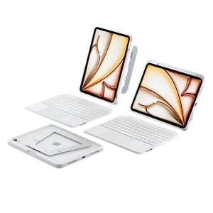 �c�u���Ή� iPad Air 11�C���` M4/M3/M2, iPad Air ��5/4���� 10.9�C���`�Ή� �L�[�{�[�h�P�[�X �A���~�X�^���h �^�b�`�p�b�h 7�F�o�b�N���C�g�t�� �ČRMIL�K�i�������J�o�[ �}�O�l�b�g������ ���N���c