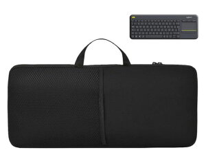 Kuymquat Logicool ���W�N�[�� K400 Plus ���C�����X�^�b�`TV�L�[�{�[�h �p ���[�P�[�X ���[�o�b�O �����^�ѕ֗� �h�o���[�|�[�` �l�I�v�������n �h�o �h�� (�u���b�N �P�[�X�̂�)