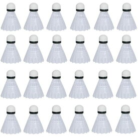 HOTQ バドミントン シャトル 軽量 長持ち レジャー プラスチック 耐久性 安定性 シャトルコック 練習用 ナイロン 24個セット