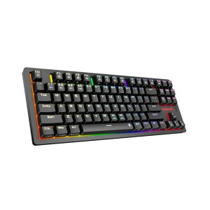 Redragon K598P-KBS TKL ���C�����X �Q�[�~���O�L�[�{�[�h ���J�j�J���L�[�{�[�h �� 87�L�[ �e���L�[���X�yBT/2.4GHz/USB-C�L���z�}�N���Ή� RGB�o�b�N���C�g 3000mAh�o�b�e���[ �A���`�S�[�X�g