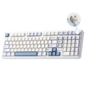 YUNZII B98 PRO QMK/VIA ���C�����X ���J�j�J�� �Q�[�~���O�L�[�{�[�h �e���L�[�t�� 96%���C�A�E�g�����L�m�u�t�� BT/2.4G/USB-C�ڑ� �����ς݃X�C�b�` �z�b�g�X���b�v�Ή� �J�X�^���K�X�P�b�g RGB�c