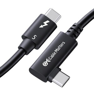 [Intel�F��] Cable Matters 80Gbps L�� Thunderbolt 5 �P�[�u�� 0.8m �u���b�N