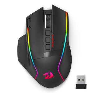 Redragon Wireless Gaming Mouse, Ergonomic Mouse 16000 DPI with Rapid Fire Key, 9 Macro Buttons, 170-Hour Durable Power Capacity