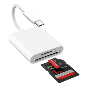 �^�C�vc sd�J�[�h���[�_�[ 2in1 SD/TF�_�u���X���b�g USB 3.0 OTG�����]�� �v���O�A���h�v���C iPhone 17/16/15/iPad/MacBook/Android�X�}�z/�^�u���b�g/PC�Ȃ�USB-C�@��Ή�