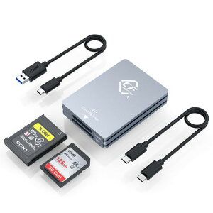 �yCFexpress Type A/SD�J�[�h���[�_�[�zUSB3.2 Gen2 10Gbps�����]��|OTG�Ή�|iPhone 17/16/15 Pro Max�EMacBook Pro/Air�EiPad Pro�EiMac�EGalaxy S23�EDell