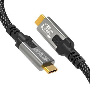 CABLAPTOP usbc usbc �P�[�u�� 1m 4K@144Hz/60Hz�A8K@30Hz USB C 3.2 Gen 2x2 �r�f�I�P�[�u���A20Gbps �f�[�^�]���A240W PD�[�d�AType C�AiPhone