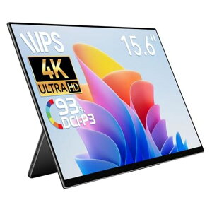 EHOMEWEI ���o�C�����j�^�[ 4K 15.6�C���` 3840x2400 QLED�ʎq�h�b�g �|�[�^�u�����j�^�[ �yiPhone/PS5/XBOX/Switch/PC/Mac�z�Ή� �Q�[�~���O���j�^�[ �X�s�[�J�[���� �u���[���C�g�J�b�g ���^6mm
