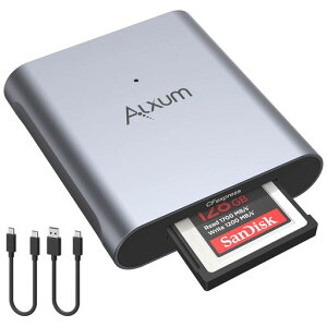 Alxum CFexpress Type B �J�[�h���[�_�[ USB 3.2 Type C to CFexpress��p�J�[�h���[�_�[ 10Gbps�����]�� �A���~���� ���ϋv Thunderbolt 3 �|�[�g�ڑ��T�|�[�g