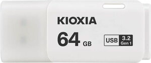 64GB USB������ USB3.2 Gen1 KIOXIA �L�I�N�V�A TransMemory U301 �L���b�v�� �z���C�g �C�O���e�[�� LU301W064GG4