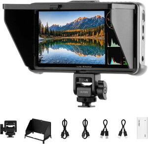 VILTROX 5.5�C���` 1400nit ���P�x �J�����t�B�[���h���j�^�[ �c����B�e�Ή� �^�b�`���� 4K 60Hz HDMI���o�� LUT�Ή� �J�����O�����j�^�[ �t�H���X�J���[ �g�`�\�� �Ռ��t�[�h�t�� DC-550 PRO II