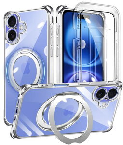 Cexitesuo For iPhone 16 Plus �P�[�X �N���A �����O�t�� �A�C�t�H��16 �v���X �J�o�[ �K���X�t�B�����t��