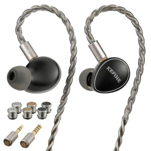 KEFINE Quatio 2DD+2BA�n�C�u���b�h �L���C���z�� IEM 4.4mm�o�����X�ڑ�&3.5mm�������v���O 10mmDLC�U���� 3��ނ̒����m�Y�� 392�c�⃁�b�L�P�[�u�� 0.78mm 2Pin ���P�[�u���Ή� �o�����X