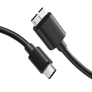LUYING USB C to Micro B 3.0 �ϊ��P�[�u�� 0.5m USB C �O�t��hdd�P�[�u�� 3A�}���[�d��5Gbps�f�[�^�]�� MacBook (Pro)/Galaxy S5 Note 3/HDD�O�t���n�[�h�h���C�u���ɑΉ� �u���b�N