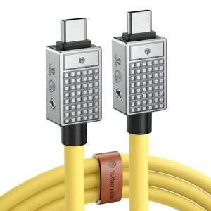 Yottamaster USB Type-C �P�[�u��(2m) 240W PD�}���[�d�Ή� 20Gbps�����f�[�^�]�� 8K@60Hz�r�f�I�f�B�X�v���C���T�|�[�g MacBook Pro iPad Pro Galaxy S22 A10�ɓK��