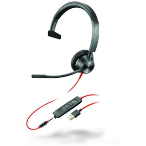 POLY(�����f��) �L���w�b�h�Z�b�g BLACKWIRE 3315 USB-A �ڑ� �Ў��p �m�C�Y�L�����Z�����O