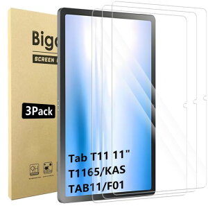 Bigqin �y3���Z�b�g�zNEC LAVIE Tab T11 T1165/KAS TAB11/F01 2025�N�t���f���Ή� �K���X�t�B����11�C���` �^�u���b�g�p�ی�t�B����