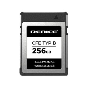 RENICE CFexpress Type B 256GB �����\ �������[�J�[�h �ő�ǂݏo��1780MB/s �ő发������1350MB/s PCIe Gen3.0x2 NVMe 1.3 �������d�� 4K/6K/8K�^��Ή� for EOSR3 R5