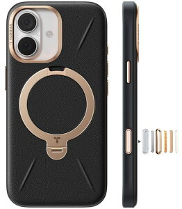 TORRAS iPhone 17 �p �P�[�X�y�V���o���U�[�E�X�L���^�b�`�zOstand Q3 ���U�[�g�[�� MagSafe�Ή� �����O �X�^���h 360°��_��] �c�����Ή� �}�O�l�b�g���� �v �J�����R���g���[���{�^�� �ČR�K�i �c