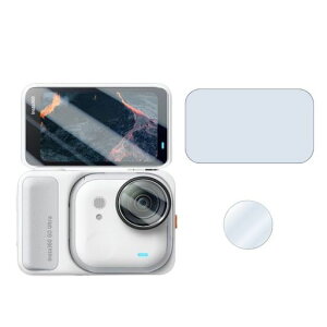�Ή�Insta360 GO Ultra �ی�t�B���� 2���Z�b�g�A�d�x9H �����ߗ� �ϏՌ� ��U�h�~ �����^ �t���ی�t�B�����A�K���X�t�B����1��&�J�����t�B����1��������EPU�f�� (Insta360 GO Ultra)