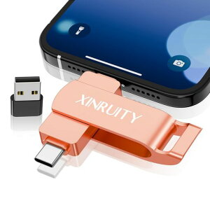 XINRUITY 256GB iphone usb�������s�v�A���o�����ڕۑ� 3in1 iphone �o�b�N�A�b�v �A�v�� i- Phone/i -Pad/PC/Android/Mac�ɑΉ� �ʐ^�E����ۑ� �X�}�z�e�ʕs������