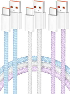 Senetem USB Type C �P�[�u�� �y1m+1m+1m 3�{�z �^�C�vc �P�[�u�� 3A�}���[�d c�^�C�v �[�d�P�[�u�� QuickCharge3.0�Ή� iPhone 15 16