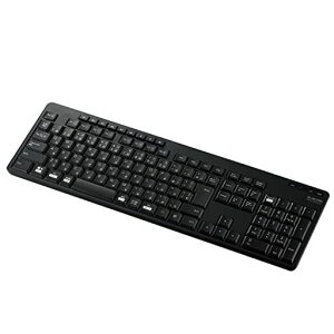 �G���R�����C�����X�L�[�{�[�hBluetooth�É��R�ۃe���L�[�t3��}���`�y�A�����O�Ή�iPad/macbook/Surface/Chromebook�u���b�NTK-FBM118SKBK