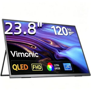 ���o�C�����j�^�[23.8�C���` QLED ���o�C���f�B�X�v���C ��^ 120HZ Vimonic �����^�у��j�^�[ ���� �|�[�^�u�����j�^�[ 1080P �T�u���j�^�[ �W���^VESA�Ή� �T�u�f�B�X�v���C �����